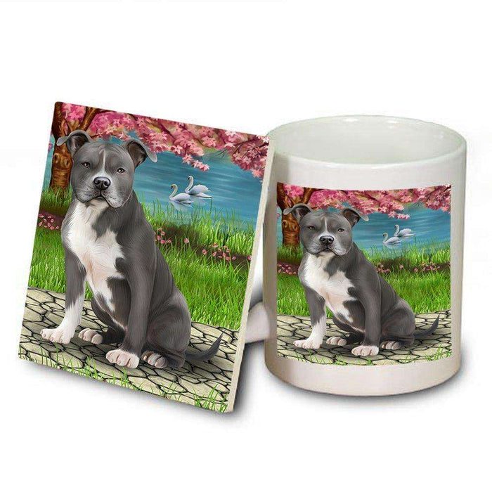 American Staffordshire Terrier Dog Mug and Coaster Set MUC48463