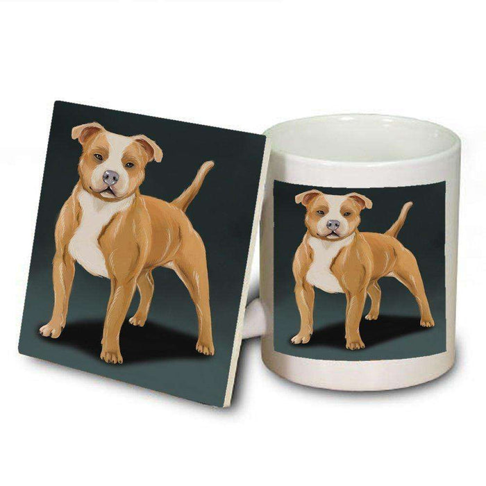 American Staffordshire Terrier Dog Mug and Coaster Set