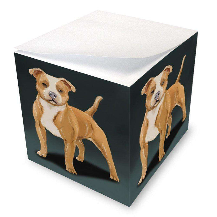 American Staffordshire Terrier Dog Note Cube