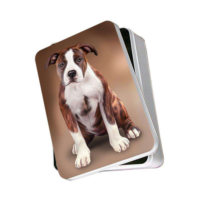 American Staffordshire Terrier Dog Photo Storage Tin PITN48470