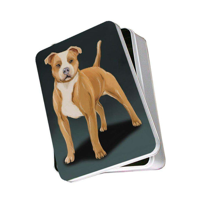 American Staffordshire Terrier Dog Photo Storage Tin