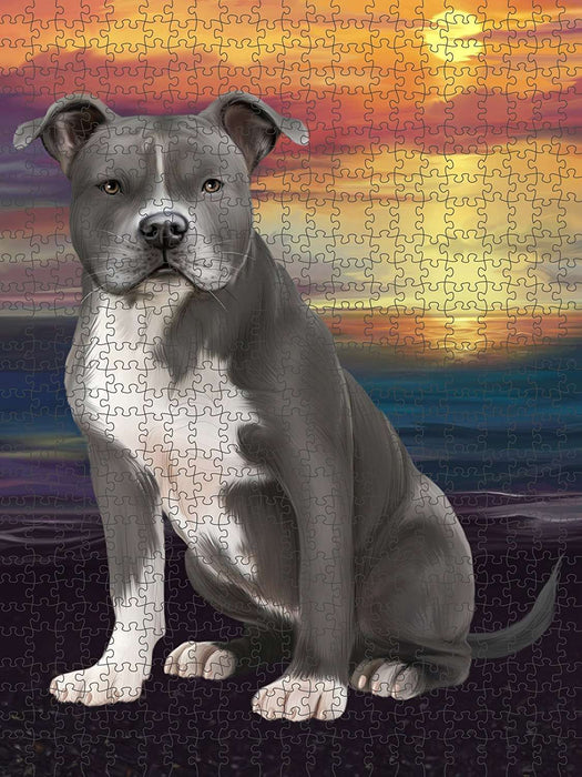 American Staffordshire Terrier Dog Puzzle with Photo Tin PUZL49248