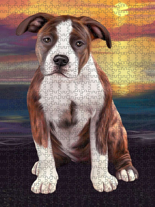 American Staffordshire Terrier Dog Puzzle with Photo Tin PUZL49251