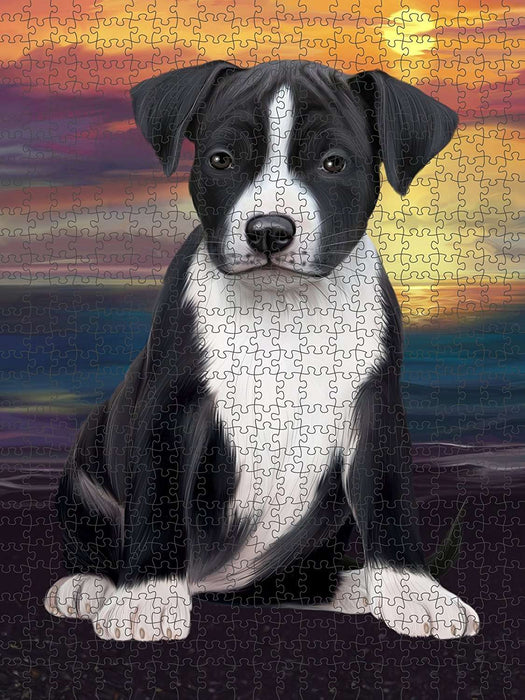 American Staffordshire Terrier Dog Puzzle with Photo Tin PUZL49254