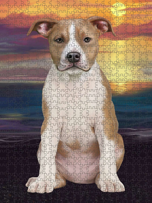 American Staffordshire Terrier Dog Puzzle with Photo Tin PUZL49257