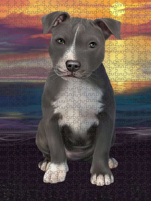 American Staffordshire Terrier Dog Puzzle with Photo Tin PUZL49260