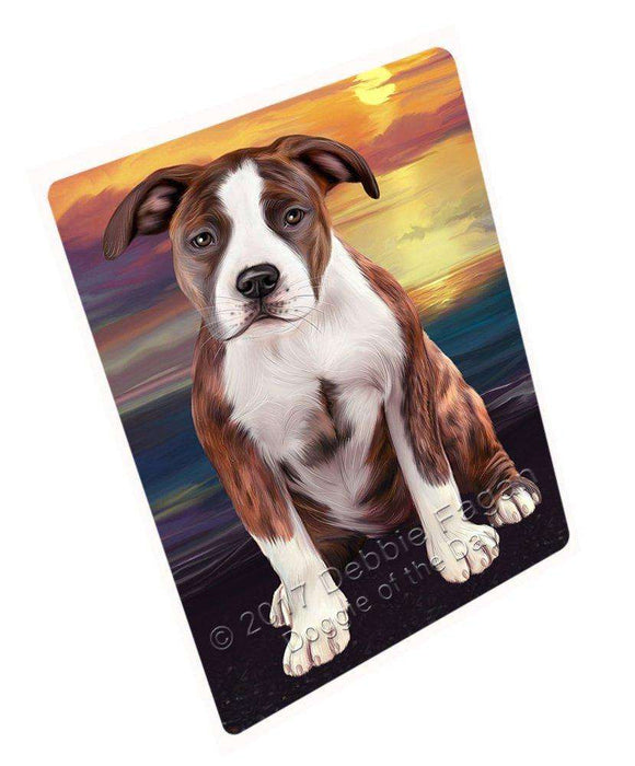 American Staffordshire Terrier Dog Tempered Cutting Board C49239