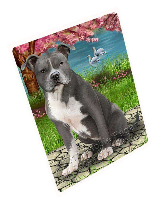 American Staffordshire Terrier Dog Tempered Cutting Board C49254