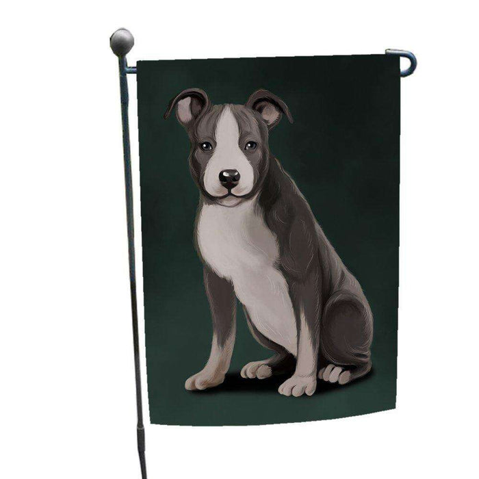 American Staffordshire Terrier Grey And White Dog Garden Flag