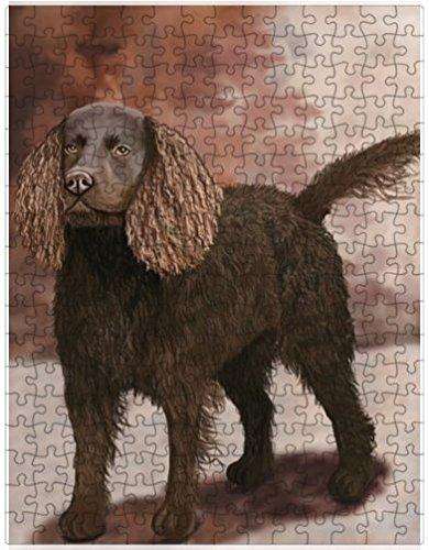 American Water Spaniel Dog Puzzle with Photo Tin
