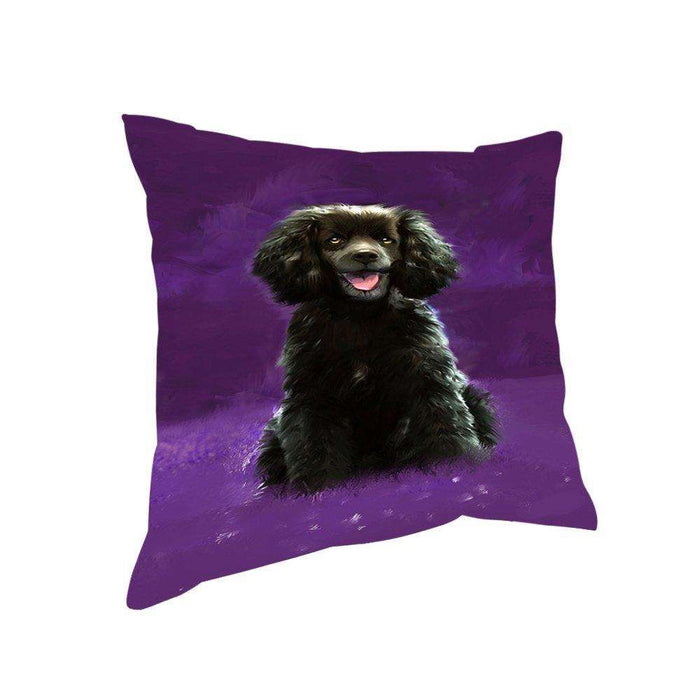 American Water Spaniel Dog Throw Pillow D458