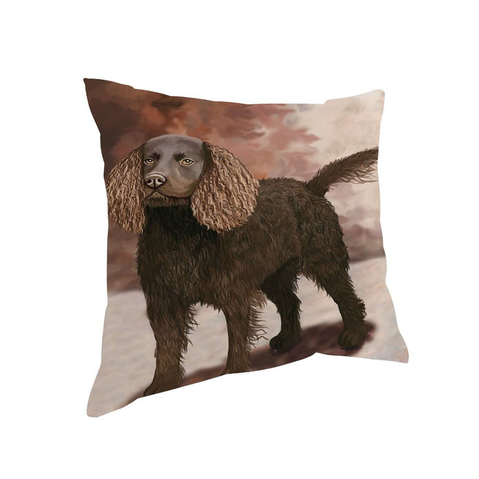 American Water Spaniel Dog Throw Pillow