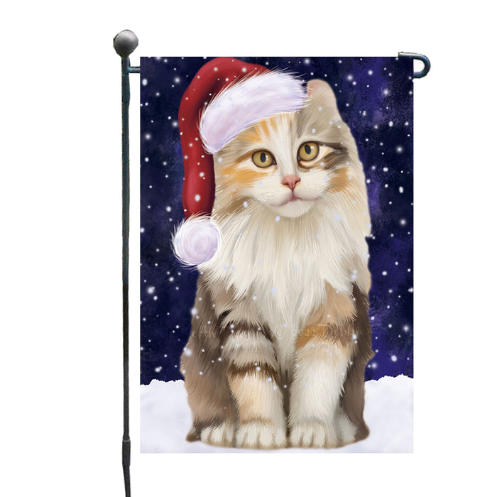Christmas Let it Snow American Curl Cat Garden Flags Outdoor Decor for Homes and Gardens Double Sided Garden Yard Spring Decorative Vertical Home Flags Garden Porch Lawn Flag for Decorations GFLG68722