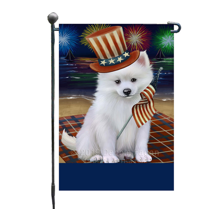 Personalized 4th of July Firework American Eskimo Dog Custom Garden Flags GFLG-DOTD-A57727
