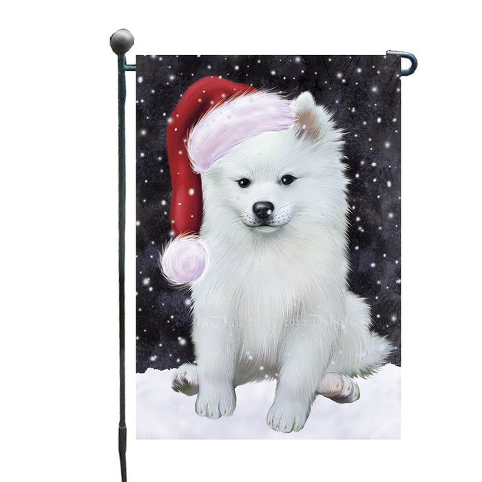 Christmas Let it Snow American Eskimo Dog Garden Flags Outdoor Decor for Homes and Gardens Double Sided Garden Yard Spring Decorative Vertical Home Flags Garden Porch Lawn Flag for Decorations GFLG68724