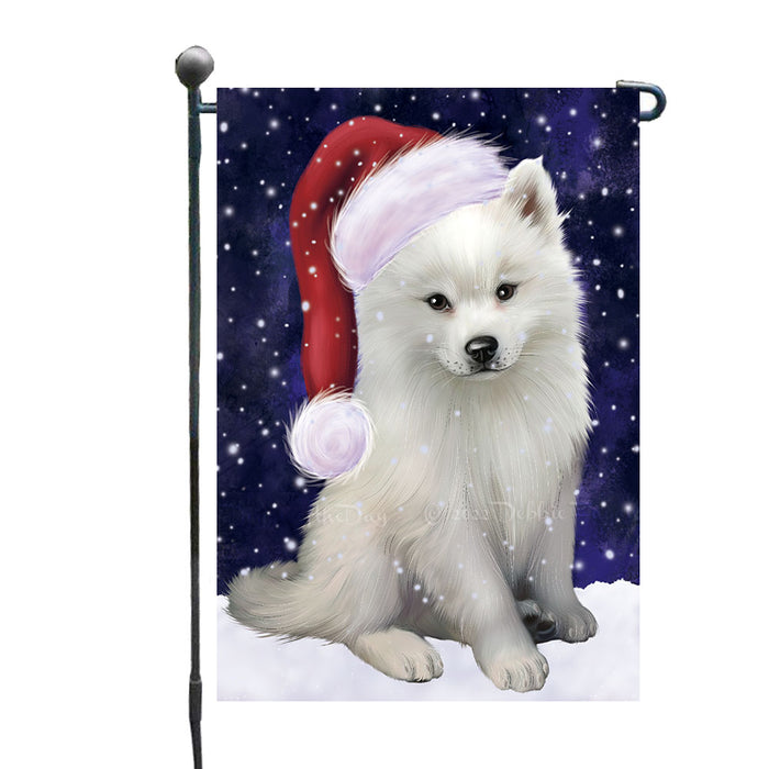 Christmas Let it Snow American Eskimo Dog Garden Flags Outdoor Decor for Homes and Gardens Double Sided Garden Yard Spring Decorative Vertical Home Flags Garden Porch Lawn Flag for Decorations GFLG68725