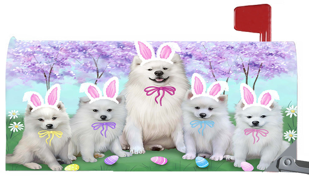 Easter Holidays American Eskimo Dogs Magnetic Mailbox Cover MBC48370