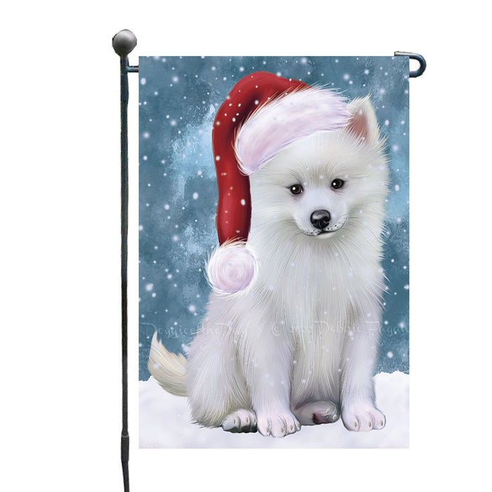 Christmas Let it Snow American Eskimo Dog Garden Flags Outdoor Decor for Homes and Gardens Double Sided Garden Yard Spring Decorative Vertical Home Flags Garden Porch Lawn Flag for Decorations GFLG68726