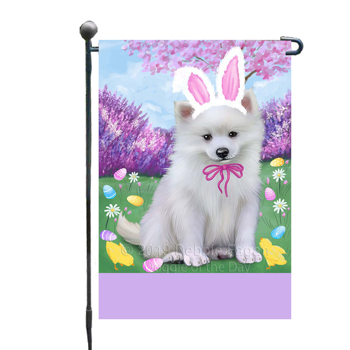Personalized Easter Holiday American Eskimo Dog Custom Garden Flags GFLG-DOTD-A58712