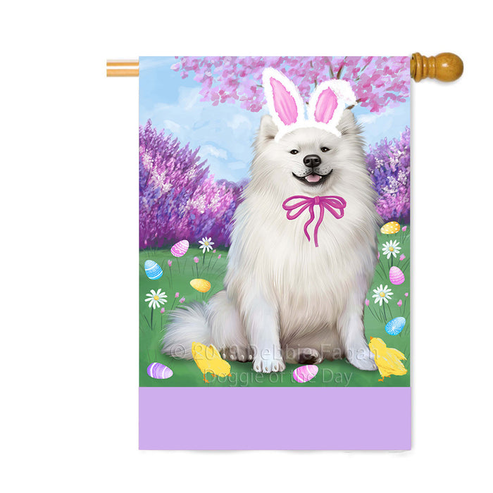 Personalized Easter Holiday American Eskimo Dog Custom House Flag FLG-DOTD-A58769