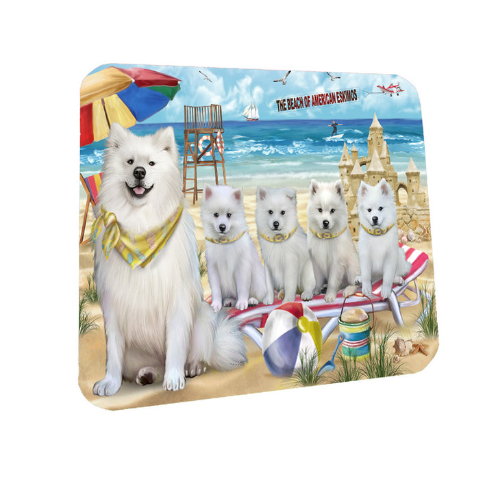 Pet Friendly Beach American English Foxhound Dogs Coasters Set of 4 CSTA58082