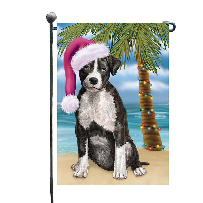 Christmas Summertime Beach American Staffordshire Dog Garden Flags Outdoor Decor for Homes and Gardens Double Sided Garden Yard Spring Decorative Vertical Home Flags Garden Porch Lawn Flag for Decorations GFLG68887