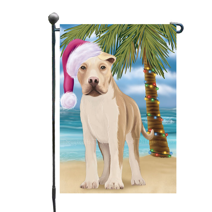 Christmas Summertime Beach American Staffordshire Dog Garden Flags Outdoor Decor for Homes and Gardens Double Sided Garden Yard Spring Decorative Vertical Home Flags Garden Porch Lawn Flag for Decorations GFLG68889