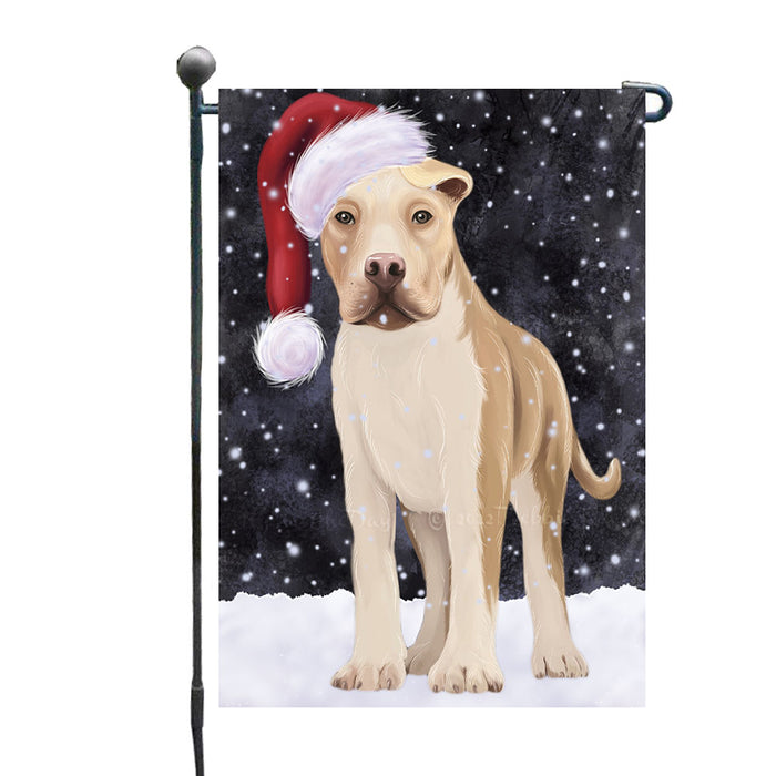 Christmas Let it Snow American Staffordshire Terrier Dog Garden Flags Outdoor Decor for Homes and Gardens Double Sided Garden Yard Spring Decorative Vertical Home Flags Garden Porch Lawn Flag for Decorations GFLG68733