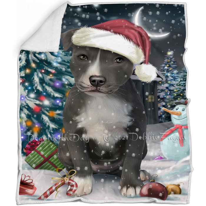 Have a Holly Jolly American Staffordshire Terrier Dog Christmas Blanket BLNKT81354