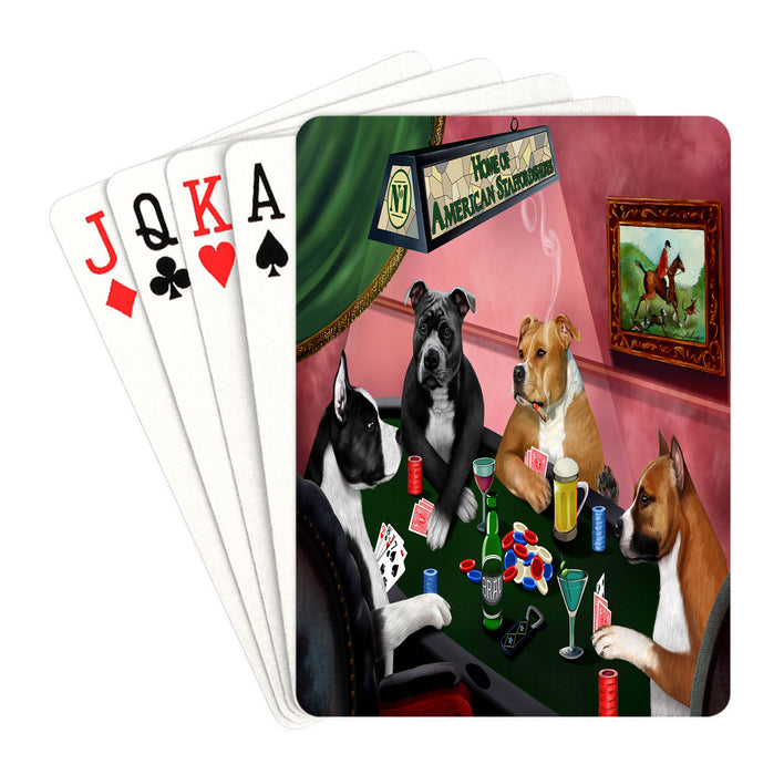 Home of American Staffordshire Dogs Playing Poker Playing Card Decks