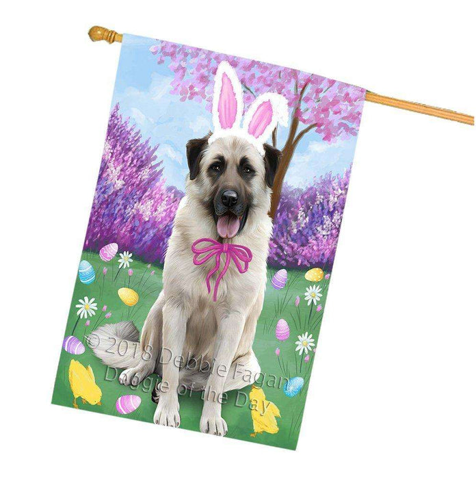 Anatolian Shepherd Dog Easter Holiday House Flag FLG48997