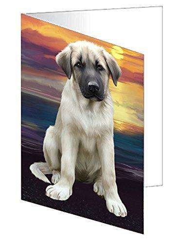 Anatolian Shepherd Dog Handmade Artwork Assorted Pets Greeting Cards and Note Cards with Envelopes for All Occasions and Holiday Seasons D225