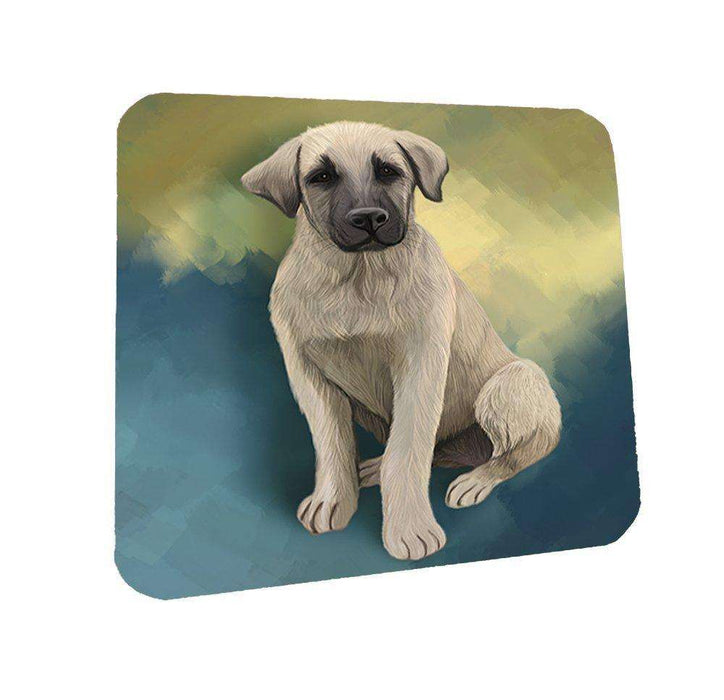 Anatolian Shepherd Puppy Dog Coasters Set of 4