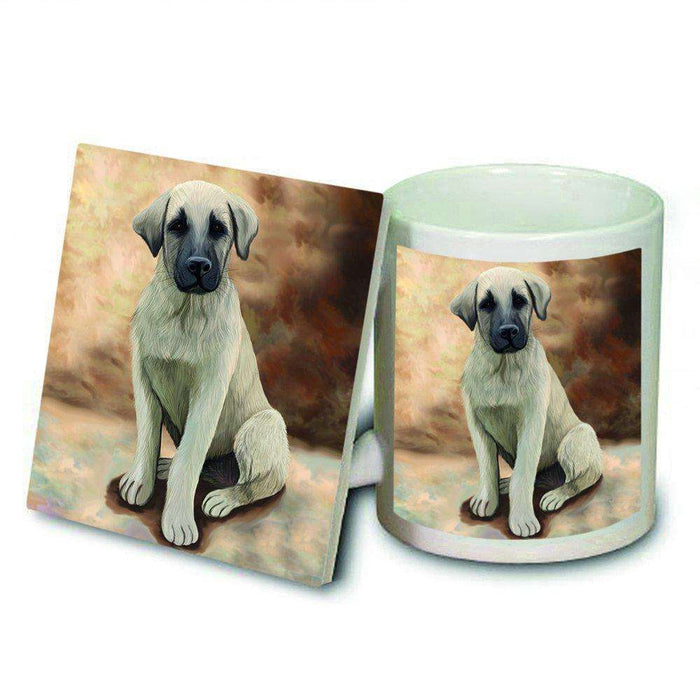 Anatolian Shepherd Puppy Dog Mug and Coaster Set