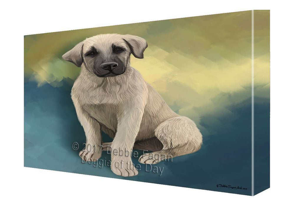 Anatolian Shepherd Puppy Dog Painting Printed on Canvas Wall Art