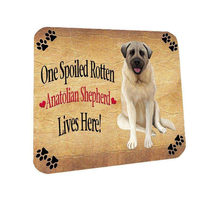 Anatolian Shepherd Spoiled Rotten Dog Coasters Set of 4