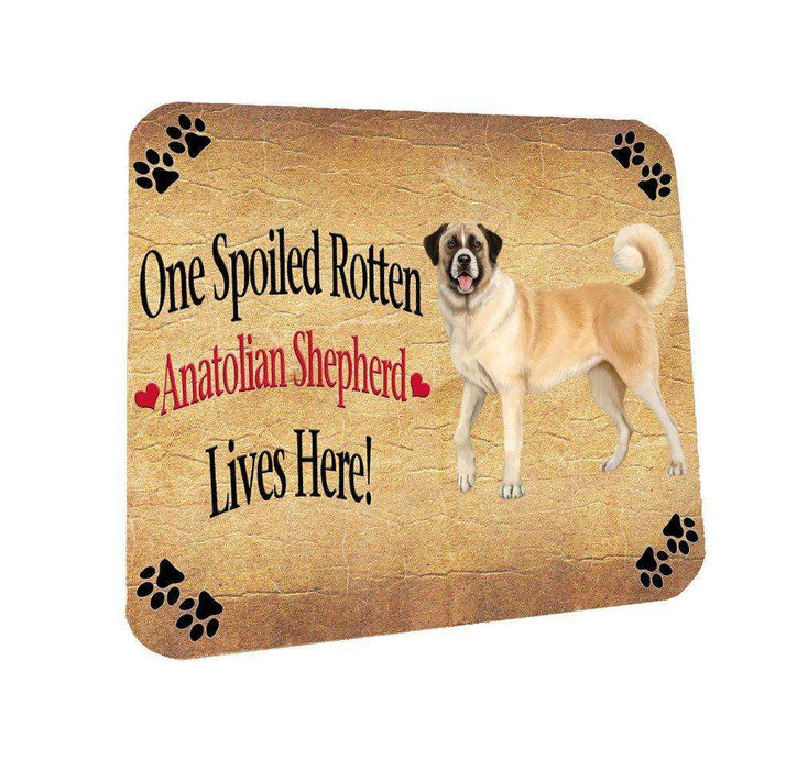 Anatolian Shepherd Spoiled Rotten Dog Coasters Set of 4