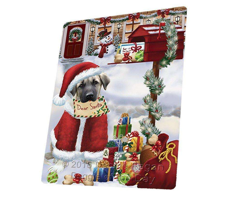 Anatolian Shepherds Dear Santa Letter Christmas Holiday Mailbox Dog Art Portrait Print Woven Throw Sherpa Plush Fleece Blanket