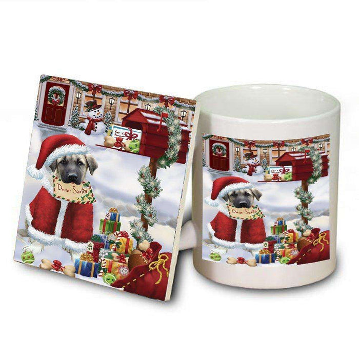 Anatolian Shepherds Dear Santa Letter Christmas Holiday Mailbox Dog Mug and Coaster Set