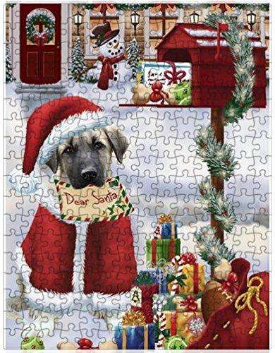 Anatolian Shepherds Dear Santa Letter Christmas Holiday Mailbox Dog Puzzle with Photo Tin
