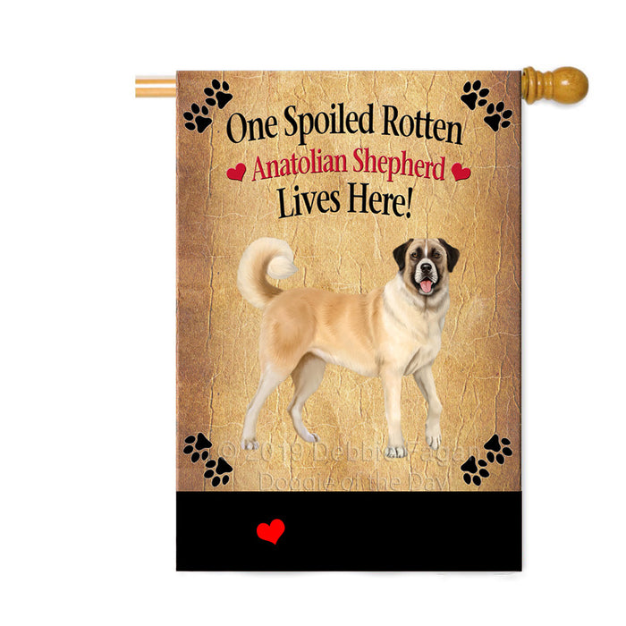 Personalized Spoiled Rotten Anatolian Shepherd Dog Custom House Flag FLG-DOTD-A63141