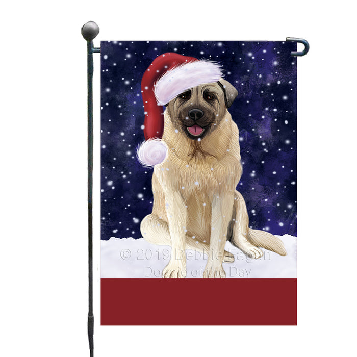 Personalized Let It Snow Happy Holidays Anatolian Shepherd Dog Custom Garden Flags GFLG-DOTD-A62228