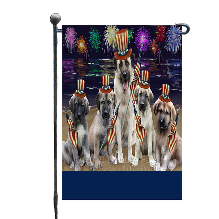 Personalized 4th of July Firework Anatolian Shepherd Dogs Custom Garden Flags GFLG-DOTD-A57739