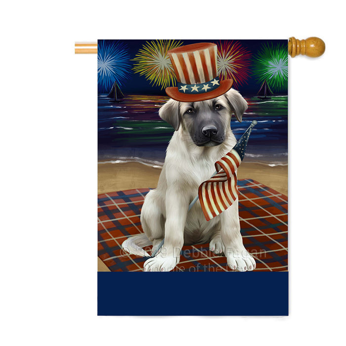 Personalized 4th of July Firework Anatolian Shepherd Dog Custom House Flag FLG-DOTD-A57796