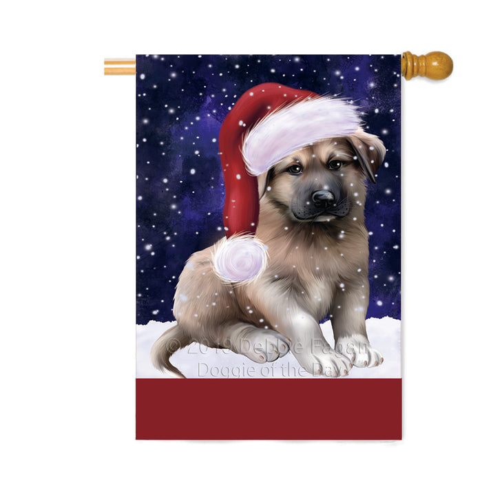 Personalized Let It Snow Happy Holidays Anatolian Shepherd Dog Custom House Flag FLG-DOTD-A62285