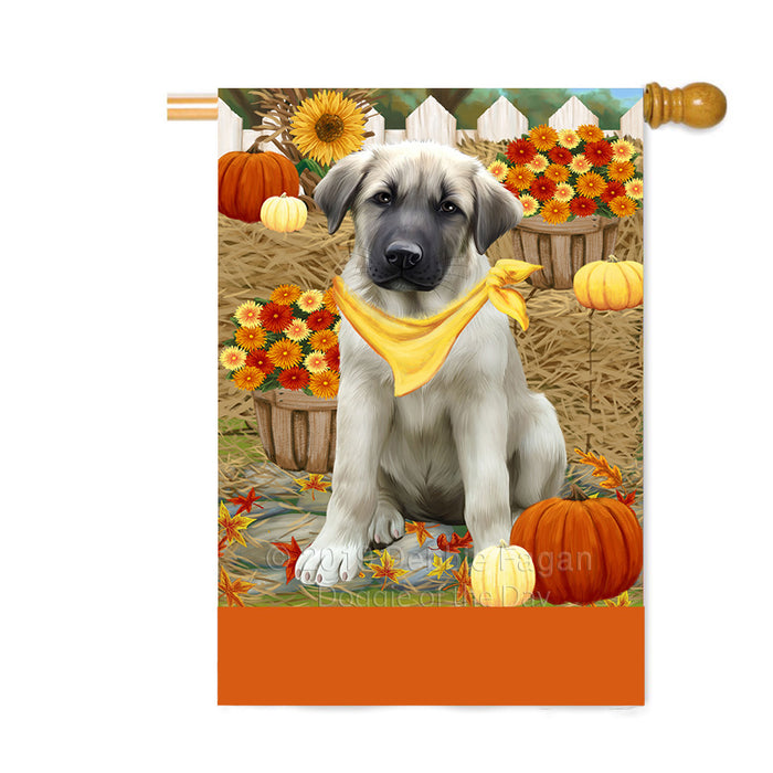 Personalized Fall Autumn Greeting Anatolian Shepherd Dog with Pumpkins Custom House Flag FLG-DOTD-A61826