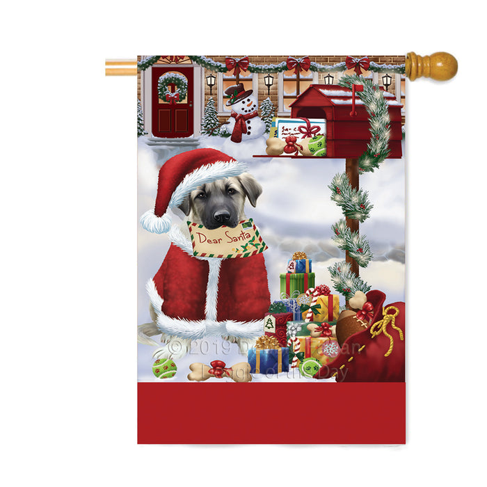 Personalized Happy Holidays Mailbox Anatolian Shepherd Dog Christmas Custom House Flag FLG-DOTD-A59940