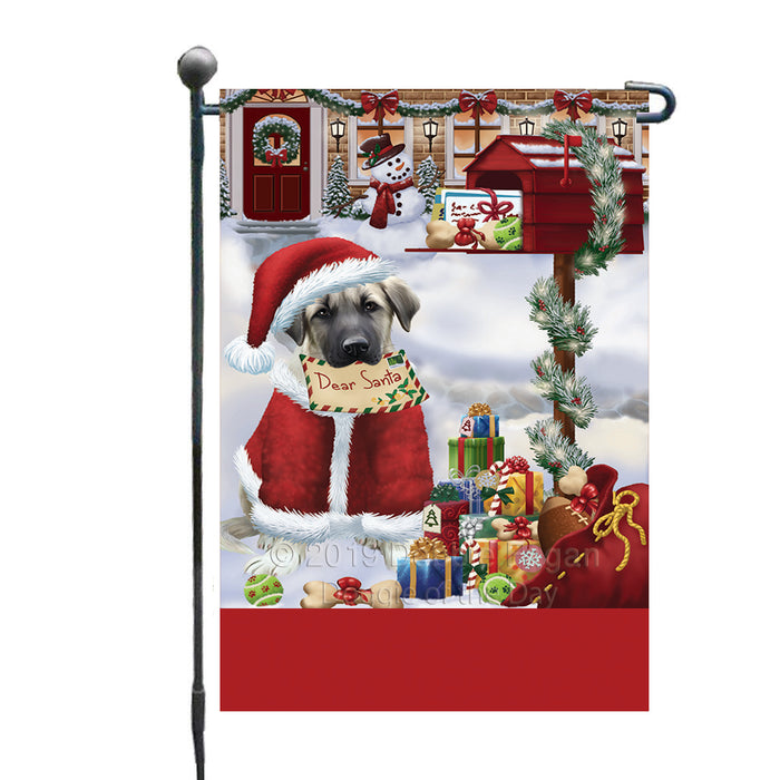 Personalized Happy Holidays Mailbox Anatolian Shepherd Dog Christmas Custom Garden Flags GFLG-DOTD-A59884