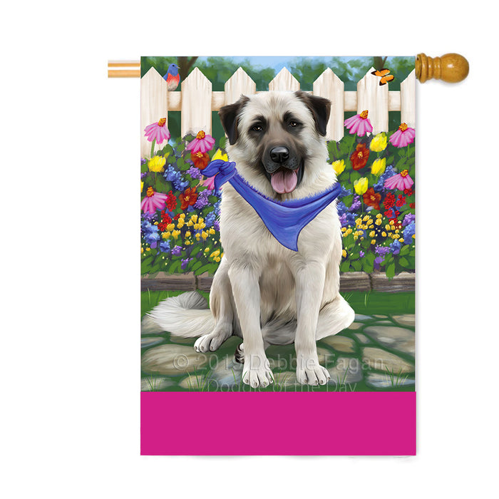 Personalized Spring Floral Anatolian Shepherd Dog Custom House Flag FLG-DOTD-A62767