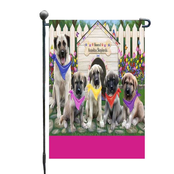 Personalized Spring Dog House Anatolian Shepherd Dogs Custom Garden Flags GFLG-DOTD-A62712